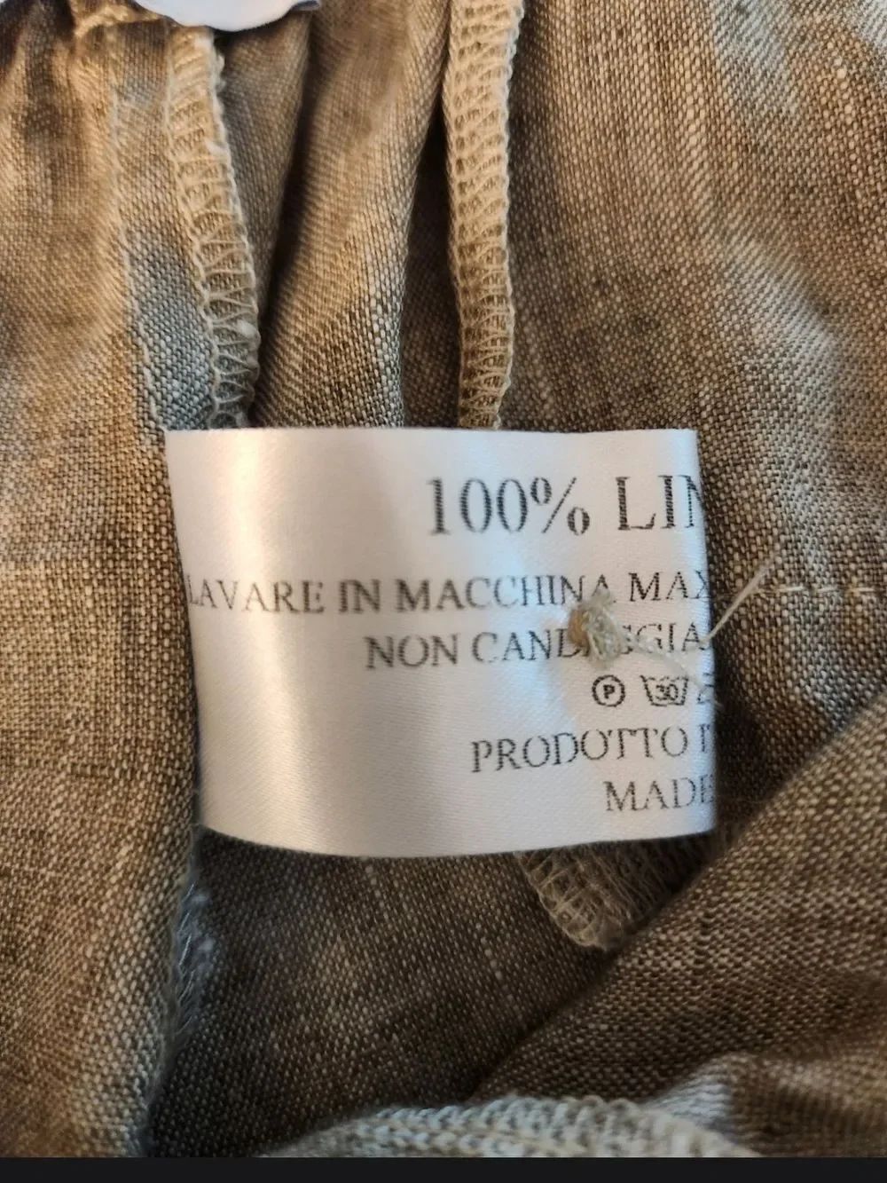 Sartoria Saracena Made in Italy 100% Linen 2-Piece Tunic & Cropped Pant Set - Picture 14 of 16
